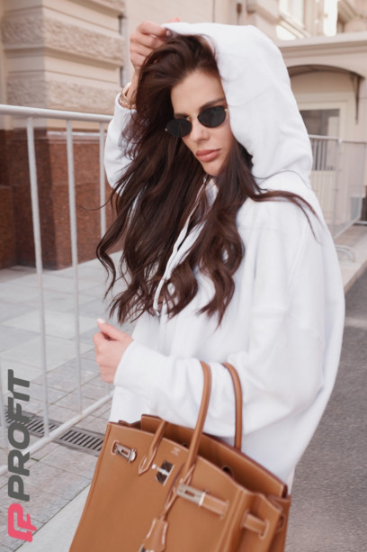 Худи женское OverSize белое sw.050.040