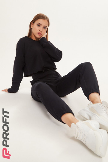 Спортивный женский костюм черный ks.110.001