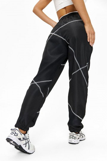 Спортивные женские брюки, черные, bp.155.001
