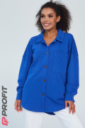 Куртка-рубашка женская Oversize синяя rb.010.014