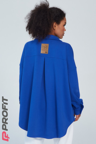 Куртка-рубашка женская Oversize синяя rb.010.014