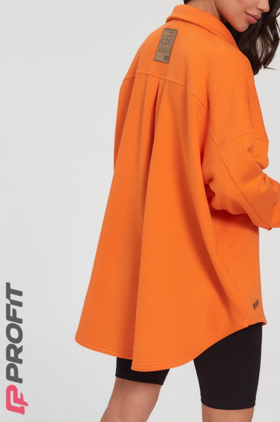 Куртка-рубашка свободного кроя оранжевая rb.010.035