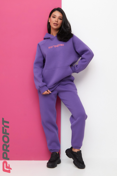 Спортивный костюм с начесом, фиолетовый ks.131.057