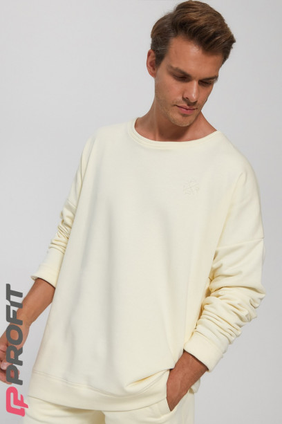 Комплект мужской, свитшот с шортами, цвет ваниль ksm.033.041