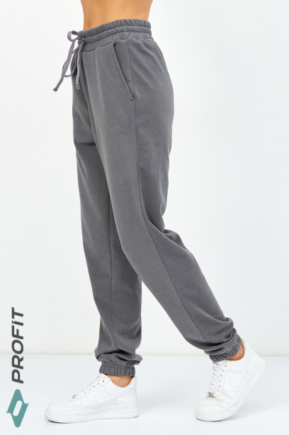 Утеплённые спортивные штаны/джоггеры женские, серые, bp.012.004