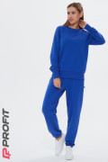 Спортивный хлопковый костюм синий ks.080.014