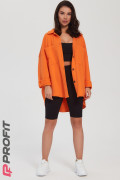 Куртка-рубашка свободного кроя оранжевая rb.010.035