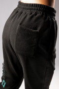 Спортивные брюки на флисе, черные, bp.160.001